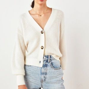 Quince Baby Alpaca-Wool Cropped Cardigain